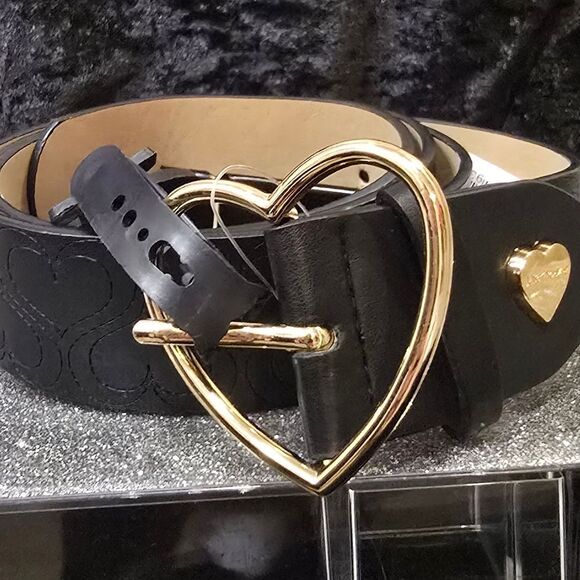 Betsey Johnson Heart Embossed  Belt & Buckle main image 5